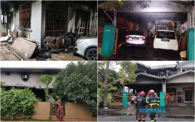 Empat sekeluarga rentung dalam kebakaran rumah di Penampang