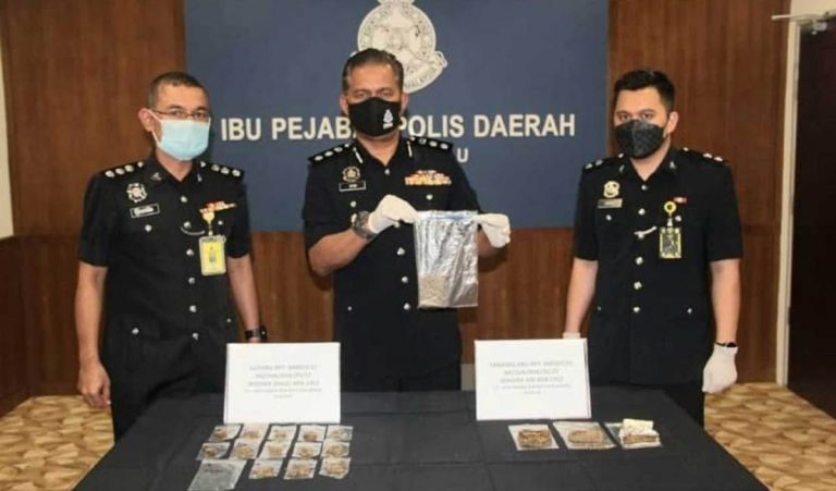 Empat termasuk pasangan kekasih ditahan bersama 319.24 gram ganja