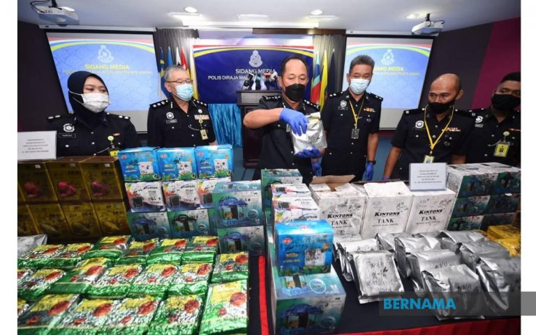 Polis Sabah rampas dadah RM1.99 juta diisytihar peralatan akuarium