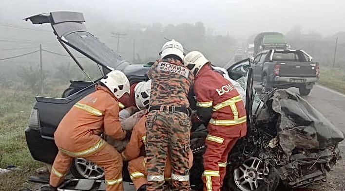 Kenderaan bertembung: 1 maut 2 cerdera di Lahad Datu