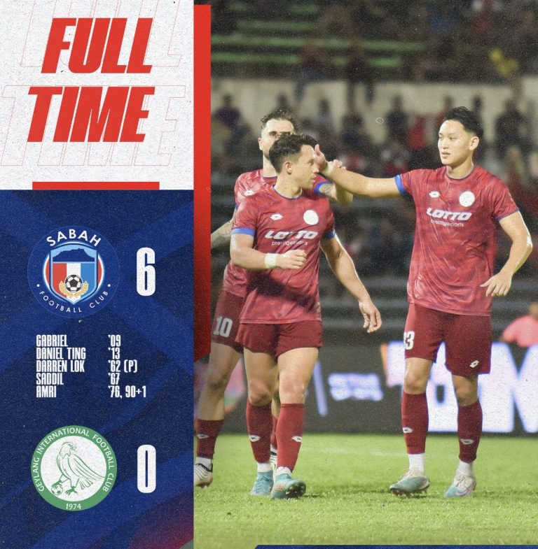 Perlawanan Persahabatan: Sabah FC tewaskan Geylang International FC 6-0