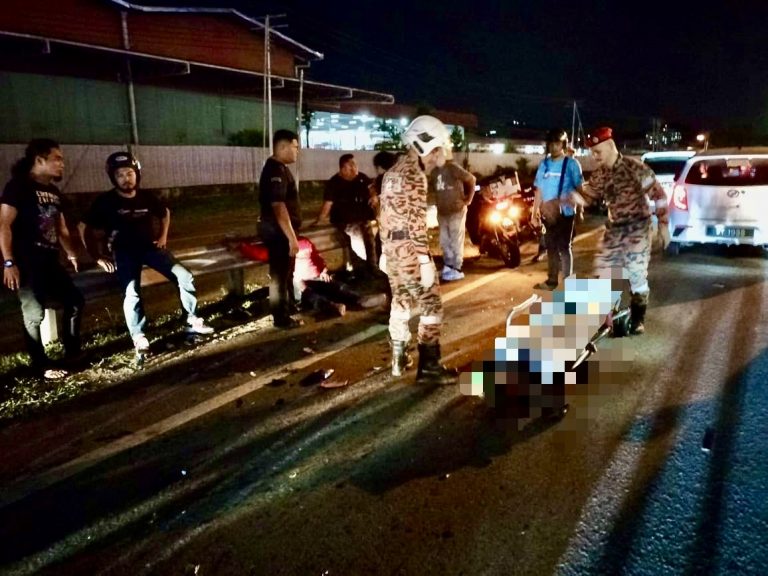 Penunggang RXZ cedera, rempuh Perodua Axia di Jalan Lintas