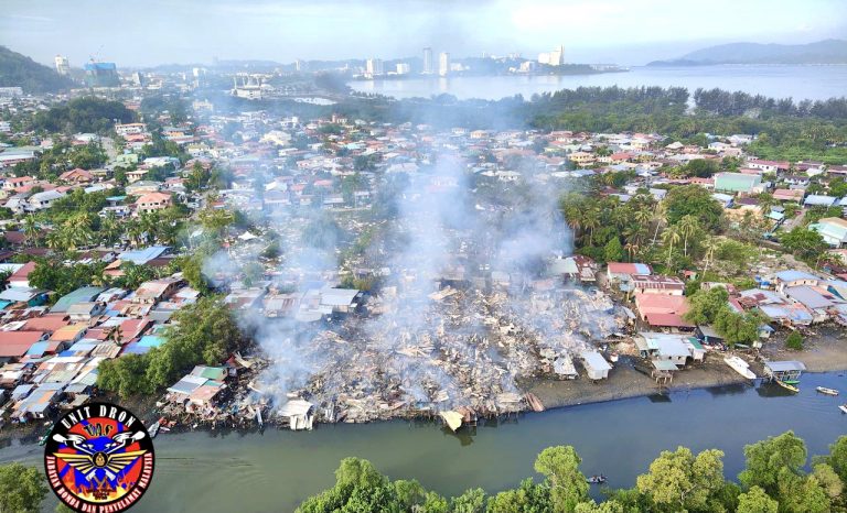 50 rumah musnah terbakar di Cempaka Likas pagi tadi
