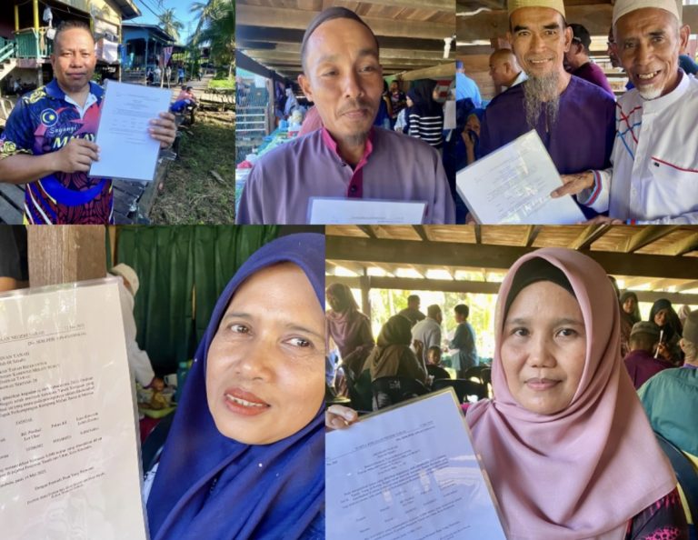 Penyerahan 86 Kelulusan Tanah Rizab Perkampungan Melati Burut Tawau, Bukti Bukan Janji Pilihan Raya