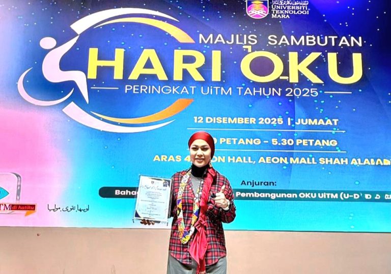 Dr. Fatimah Sabrina terima Anugerah Inspirasi OKU AIKON 2025