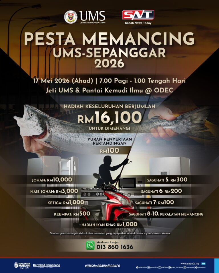 Pendaftaran Pesta Memancing Sepanggar dilanjutkan hingga 16 Mei