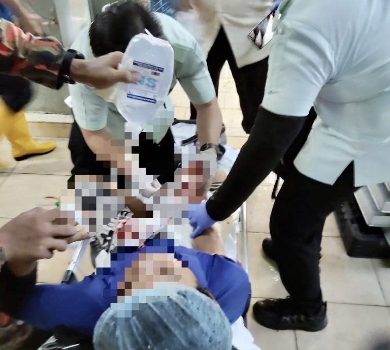Jari lelaki tersepit mesin pengisar ikan