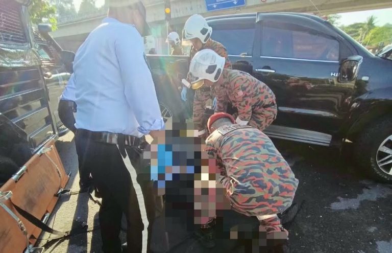 Lelaki maut tersepit, lapan kenderaan terbabit kemalangan di flyover Luyang