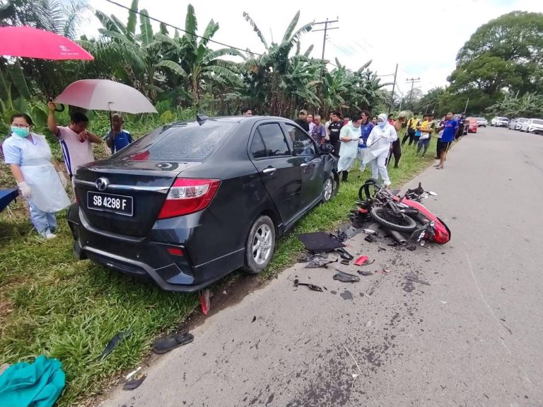 Motosikal masuk laluan bertentangan, penunggang maut bertembung Bezza