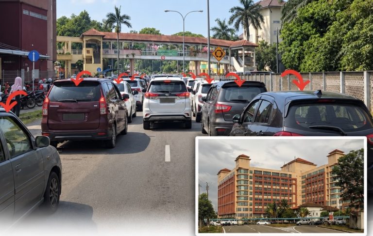 ‘Parkir pun jadi masalah!’ – Kereta parkir berganda di Hospital Queen 1 cetus rungutan